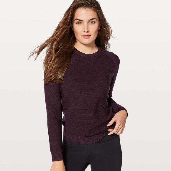 LULULEMON Simply Wool Sweater black cherry - Picture 1 of 6